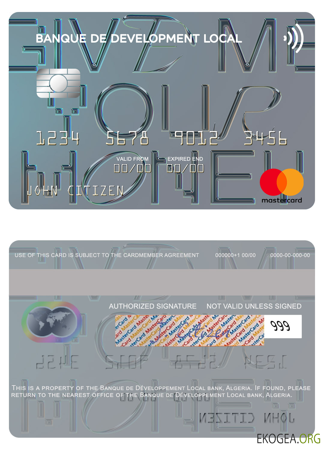 Algérie Banque de Développement Local mastercard